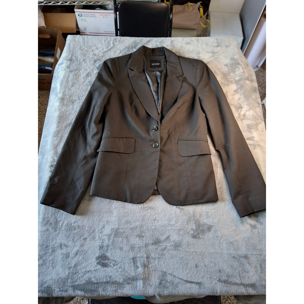 The Limited Black Collection Blazer‎ Womens 2 Button Lined Suit Jacket Black